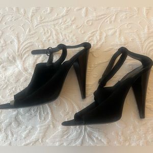 Jenni Kayne black suede heels